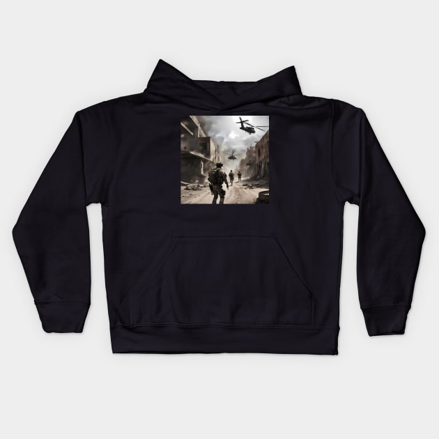 Call of Duty Modern Warfare inspired art Kids Hoodie by IOANNISSKEVAS